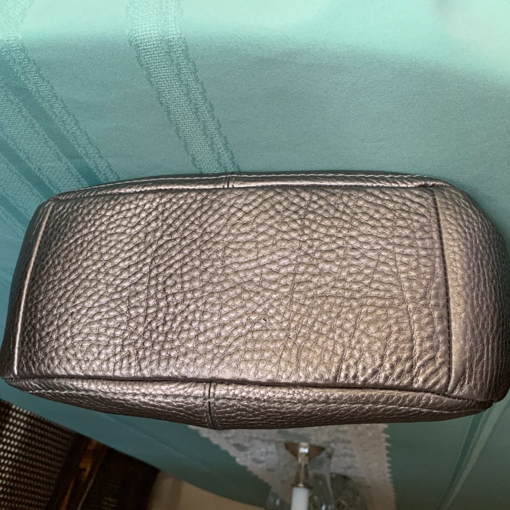 Cole Haan Pewter Pebble Leather Hobo Bag - Picture 3 of 4